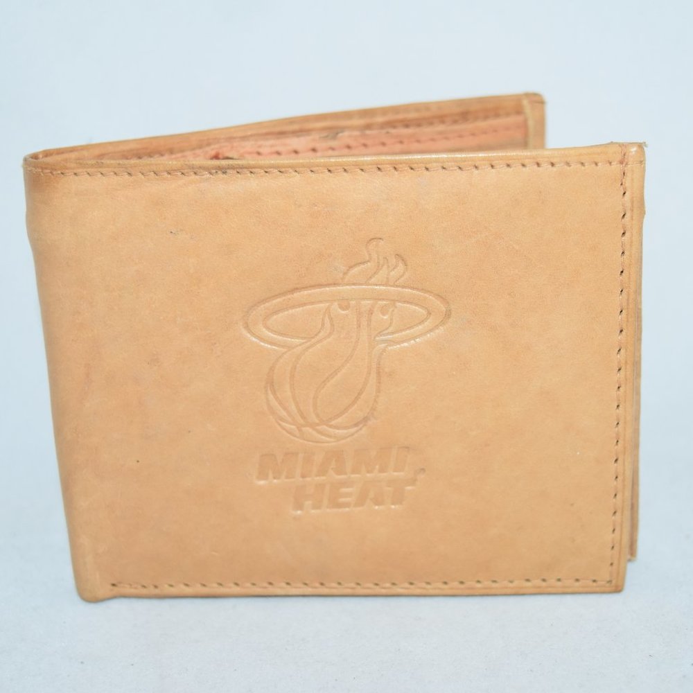 Miami Heat Men's Leather Wallet / Bill Fold